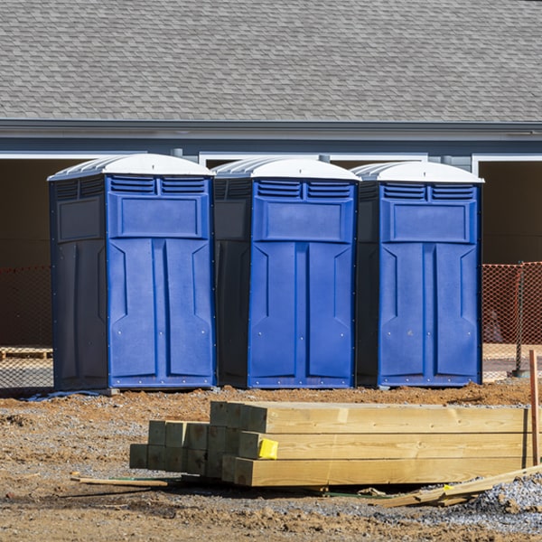 how often are the portable restrooms cleaned and serviced during a rental period in Manchester Illinois